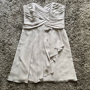 David’s Bridal Gray Dress strapless